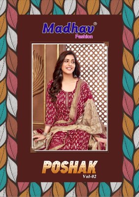 Poshak vol 2 by Madhav Pure cotton Printed top bottom and dupatta catalogue Madhav fashion