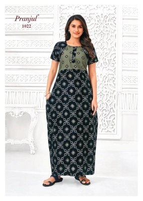 Pragati Vol 10 by Prenjul Pure Cotton Printed Nighties With Pocket collection with low price night wear catalogs