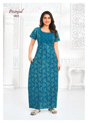 Pragati Vol 10 by Prenjul Pure Cotton Printed Nighties With Pocket collection with low price night wear catalogs