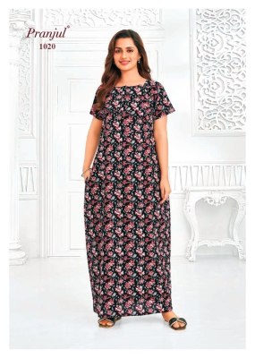 Pragati Vol 10 by Prenjul Pure Cotton Printed Nighties With Pocket collection with low price night wear catalogs