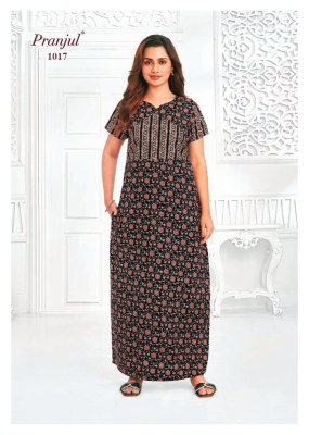 Pragati Vol 10 by Prenjul Pure Cotton Printed Nighties With Pocket collection with low price night wear catalogs