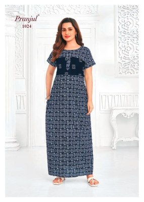 Pragati Vol 10 by Prenjul Pure Cotton Printed Nighties With Pocket collection with low price night wear catalogs