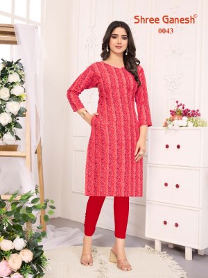 Pragya vol 4 by Shree Ganesh reyon cotton printed  with pocket kurti catalogue at affordable rate kurtis catalogs