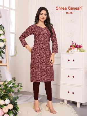 Pragya vol 4 by Shree Ganesh reyon cotton printed  with pocket kurti catalogue at affordable rate kurtis catalogs