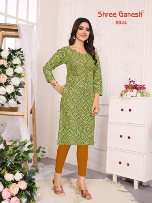 Pragya vol 4 by Shree Ganesh reyon cotton printed  with pocket kurti catalogue at affordable rate kurtis catalogs