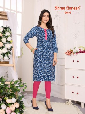 Pragya vol 4 by Shree Ganesh reyon cotton printed  with pocket kurti catalogue at affordable rate kurtis catalogs