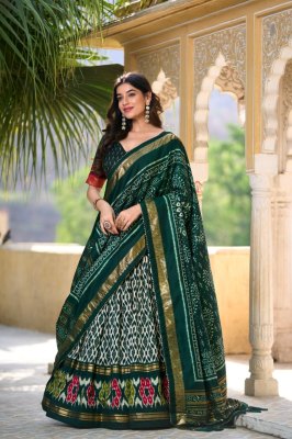 Pranauthi Design No 1223 Green Colour Tussar Silk Navratri Collection Lehenga Choli Buy Online Single  wholesale catalogs