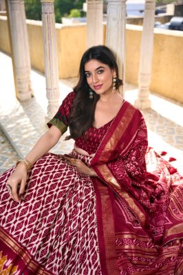 Pranauthi Design No 1223 Marron Colour Tussar Silk Navratri Collection Lehenga Choli Buy Online Single  lehenga choli catalogs