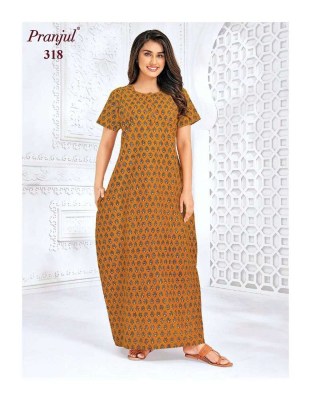 Pranjul Pragati Nighties Vol 5  Pure Cotton Printed Long Gowns nighties suits collection  kurtis catalogs