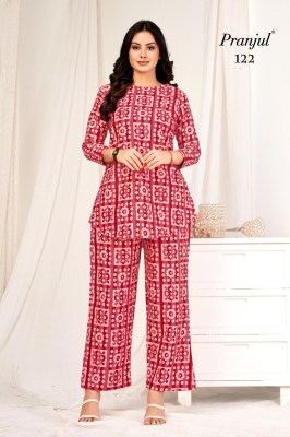 Pranjul present fancy pure cotton printed co ord set catalogue co ord set catalogs