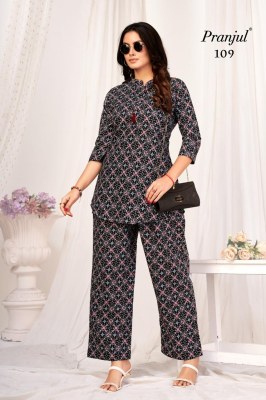 Pranjul present fancy pure cotton printed co ord set catalogue co ord set catalogs