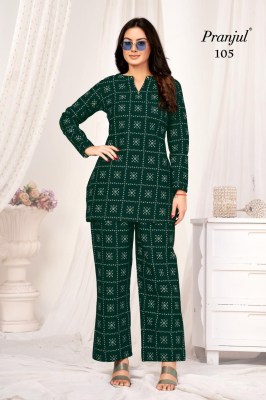 Pranjul present fancy pure cotton printed co ord set catalogue co ord set catalogs