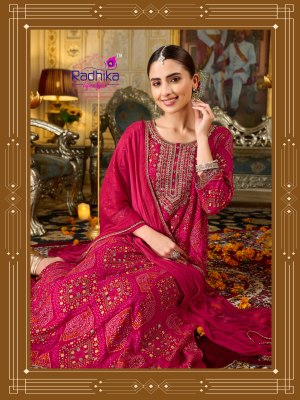 Prasang vol 1 by Radhika Life style heavy reyon foil printed readymade suit catalogue readymade suit catalogs