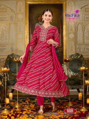 Prasang vol 1 by Radhika Life style heavy reyon foil printed readymade suit catalogue readymade suit catalogs