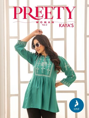 Pretty woman 2 by kaya latest designer women western top catalogue Kaya kurti