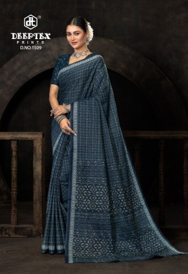 Prime Time vol 15 by Deeptex Pure Cotton Printed Saree with Blouse Collection at affordable rate sarees catalogs