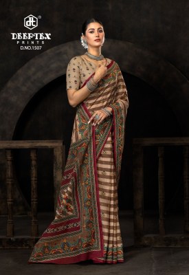 Prime Time vol 15 by Deeptex Pure Cotton Printed Saree with Blouse Collection at affordable rate sarees catalogs