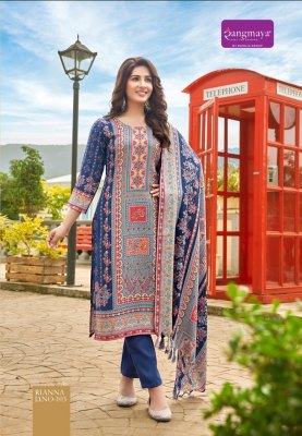 Rianna by ramgmaya fancy kurti bottom and dupatta catalogue at affordable rate readymade suit catalogs