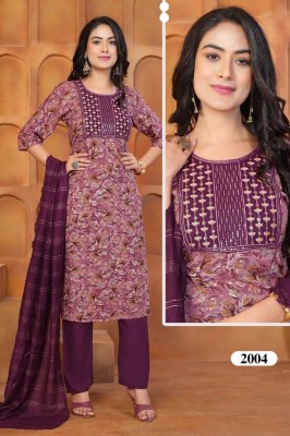 Princess vol 3 by Kashida Heavy reyon foil print embroidered readymade suit collection readymade suit catalogs