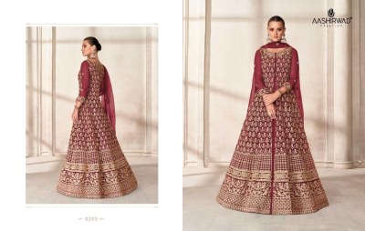 Prisha by Aashirwad creation butterfly embroidered long anarkali suit catalogue at amaviexpo fancy Anarkali suit catalogs