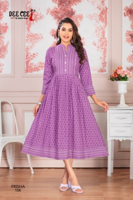 Prisha by Deecee Flared Long screen Printed Kurti collection at affordable rate kurtis catalogs