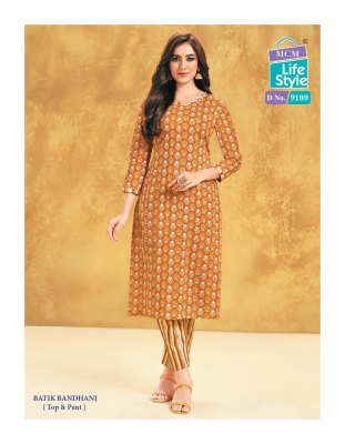 Priyatama Bandhej Vol1 by MCM pure cotton with batik and bandhani printed readymade suit catalogue at low rate readymade suit catalogs