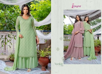 Psyna Nazakat Festive wear Beautiful Georgette Suits With Sharara Set  Kurti catalogue wholesaler   kurtis catalogs