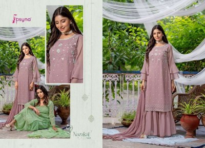 Psyna Nazakat Festive wear Beautiful Georgette Suits With Sharara Set  Kurti catalogue wholesaler   kurtis catalogs