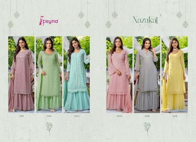 Psyna Nazakat Festive wear Beautiful Georgette Suits With Sharara Set  Kurti catalogue wholesaler   kurtis catalogs