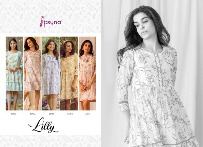 Psyna by Lily new stylish printed short top tunic catalogue at low rate kurtis catalogs