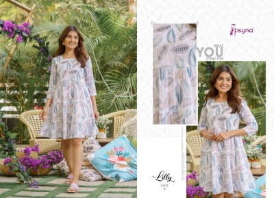 Psyna by Lily new stylish printed short top tunic catalogue at low rate kurtis catalogs