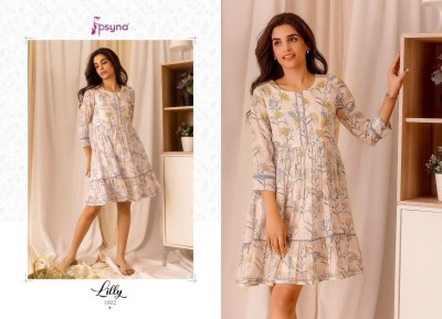 Psyna by Lily new stylish printed short top tunic catalogue at low rate kurtis catalogs