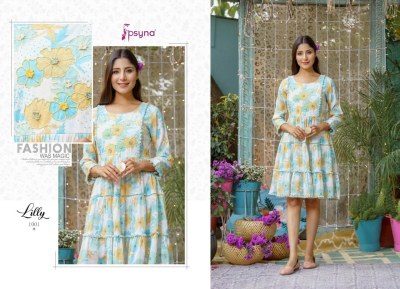 Psyna by Lily new stylish printed short top tunic catalogue at low rate kurtis catalogs