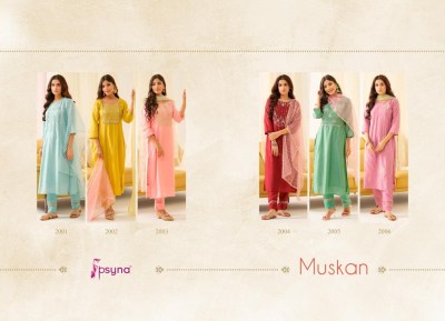 Psyna by Muskan 2 new designer straight kurti pant and dupatta catalogue at affordable rate readymade suit catalogs