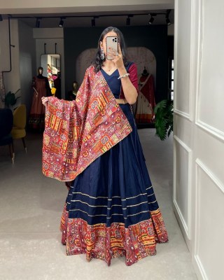 Pure Cotton Plain and Printed lehengha with gotta patti touch lehenga choli