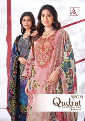 Qudrat 3 by Alok suit pure cambric cotton digital printed dress material catalogue at affordable rate salwar kameez catalogs