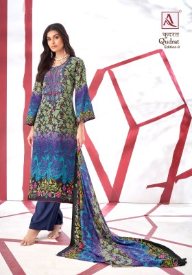 Qudrat 3 by Alok suit pure cambric cotton digital printed dress material catalogue at affordable rate salwar kameez catalogs