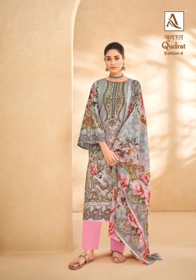 Qudrat 4 by Alok suit pure cambric cotton digital printed unstitched suit catalogue salwar kameez catalogs