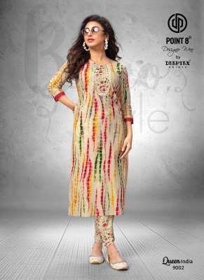 Queen India Vol 9 by Deeptex pre cotton printed lace embroidered Kurti with low price kurtis catalogs