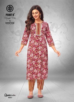 Queen India Vol 9 by Deeptex pre cotton printed lace embroidered Kurti with low price kurtis catalogs
