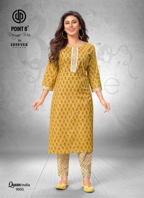 Queen India Vol 9 by Deeptex pre cotton printed lace embroidered Kurti with low price kurtis catalogs