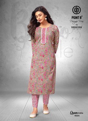 Queen India Vol 9 by Deeptex pre cotton printed lace embroidered Kurti with low price kurtis catalogs