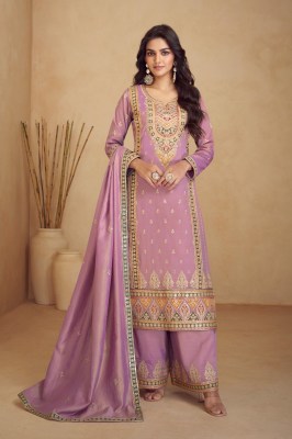 Qurbat by Gulkayra designer real simar silk embroidered sharara suit collection at amavi expo fancy sharara suit Catalogs