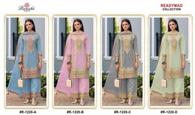 R 1220 nx by Ramsha star Georgette embroidered Pakistani suit catalogue  readymade suit catalogs