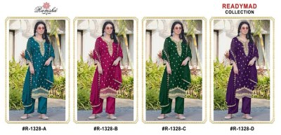 R 1328 NX by Ramsha Fancy with full embroidered pakistani suit collection with low rate  pakistani suits