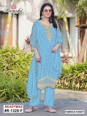 R 1328 NX by Ramsha Fancy with full embroidered pakistani suit collection with low rate  pakistani suits