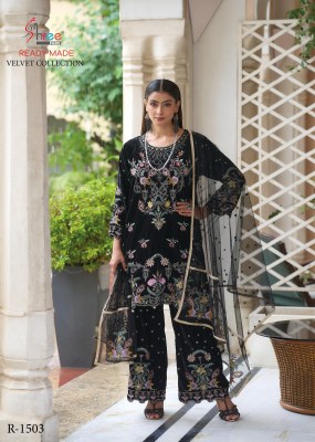 R 1503 by shree fab designer heavy embroidered velvet readymade Pakistani suit catalogue  Shree fab