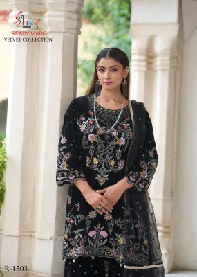 R 1503 by shree fab designer heavy embroidered velvet readymade Pakistani suit catalogue  pakistani suit catalogs