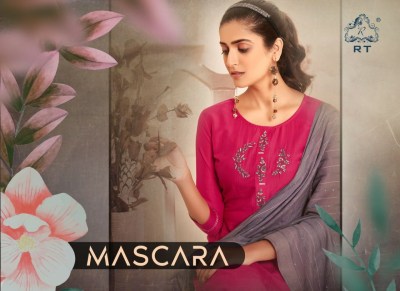 R T by Mascara chinon silk kurti with bottom and dupatta catalogue at wholesale price readymade suit catalogs