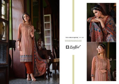 Raabia by Zulfat pure pashmina digital printed unstitched dress material catalogue  salwar kameez catalogs